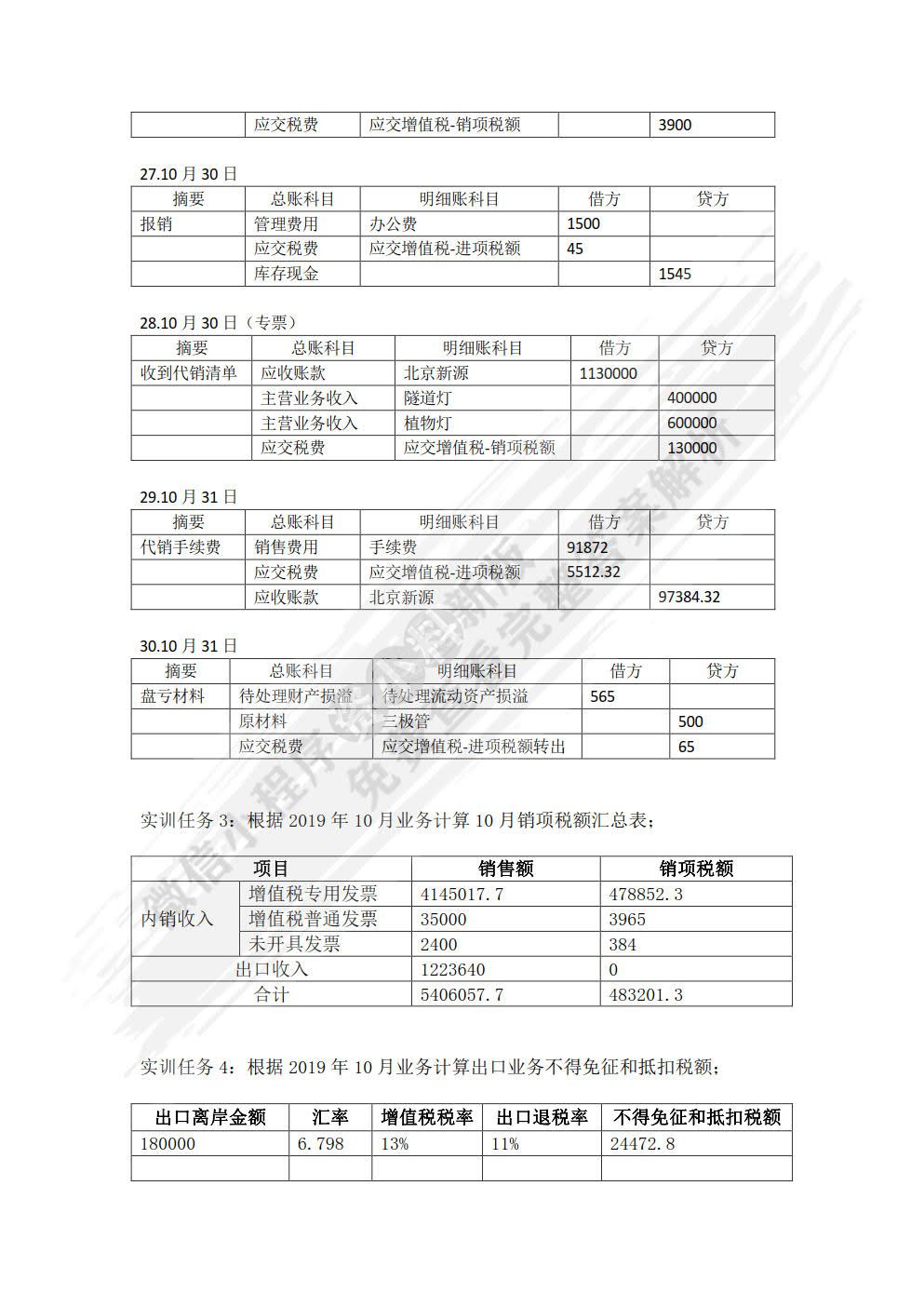 纳税实务仿真实训