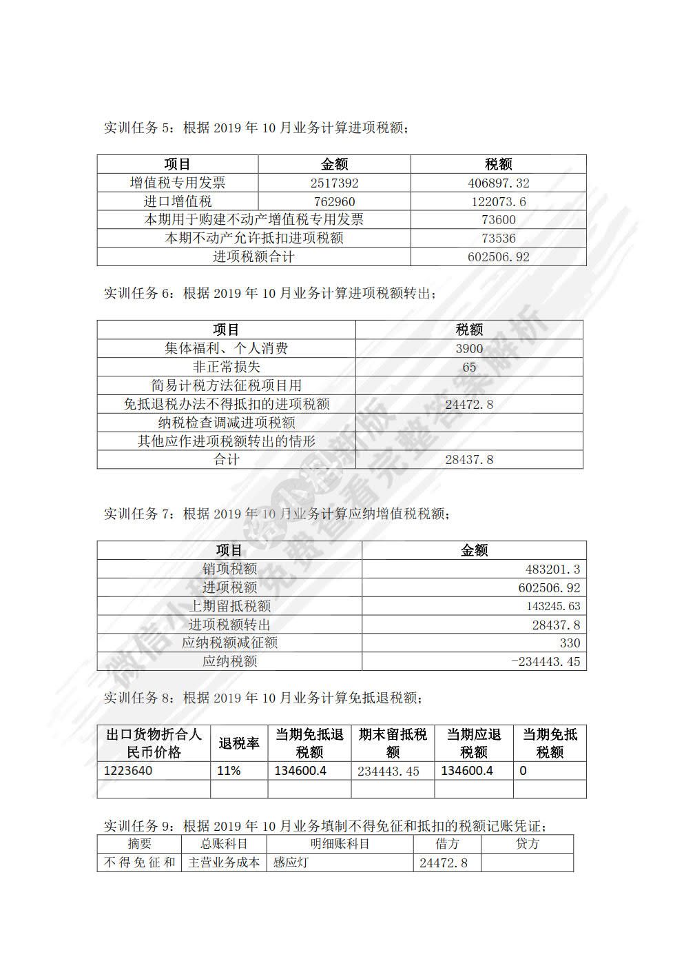 纳税实务仿真实训