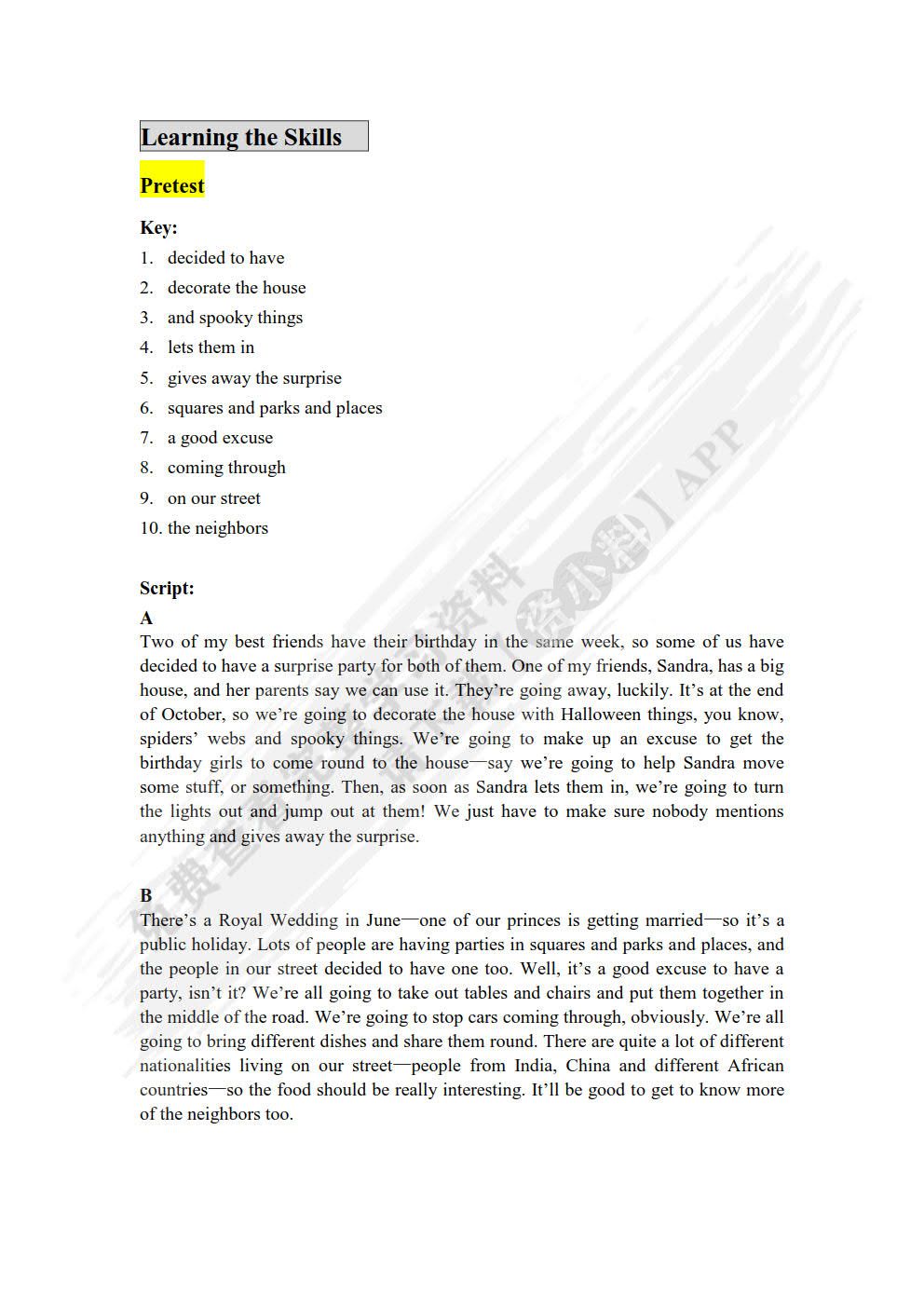 应用英语教程视听说2