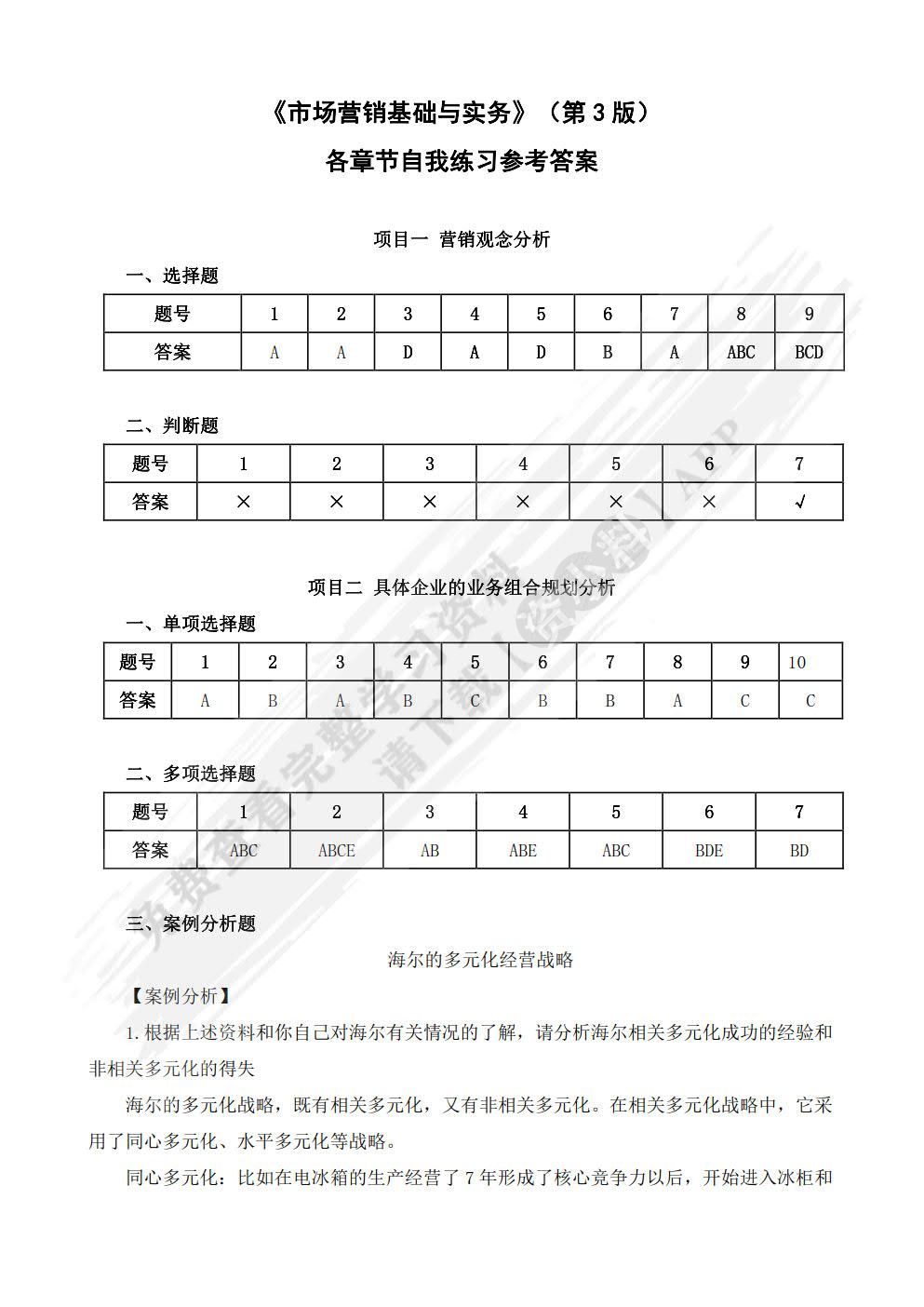 市场营销基础与实务——项目课程教材（第3版）