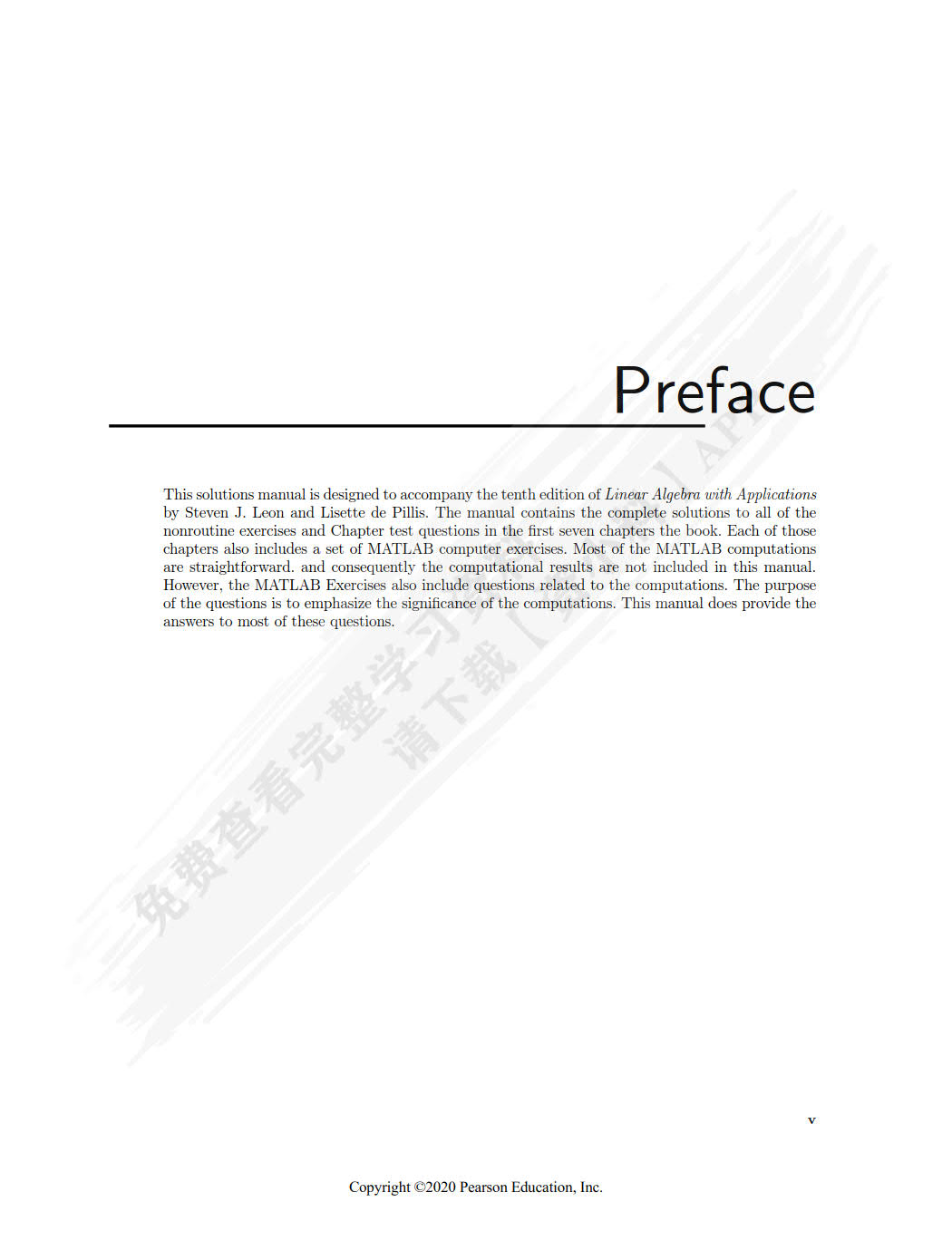 线性代数（英文版&middot;原书第10版）