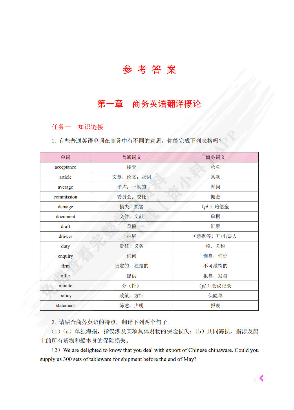 商务英语翻译（第二版）