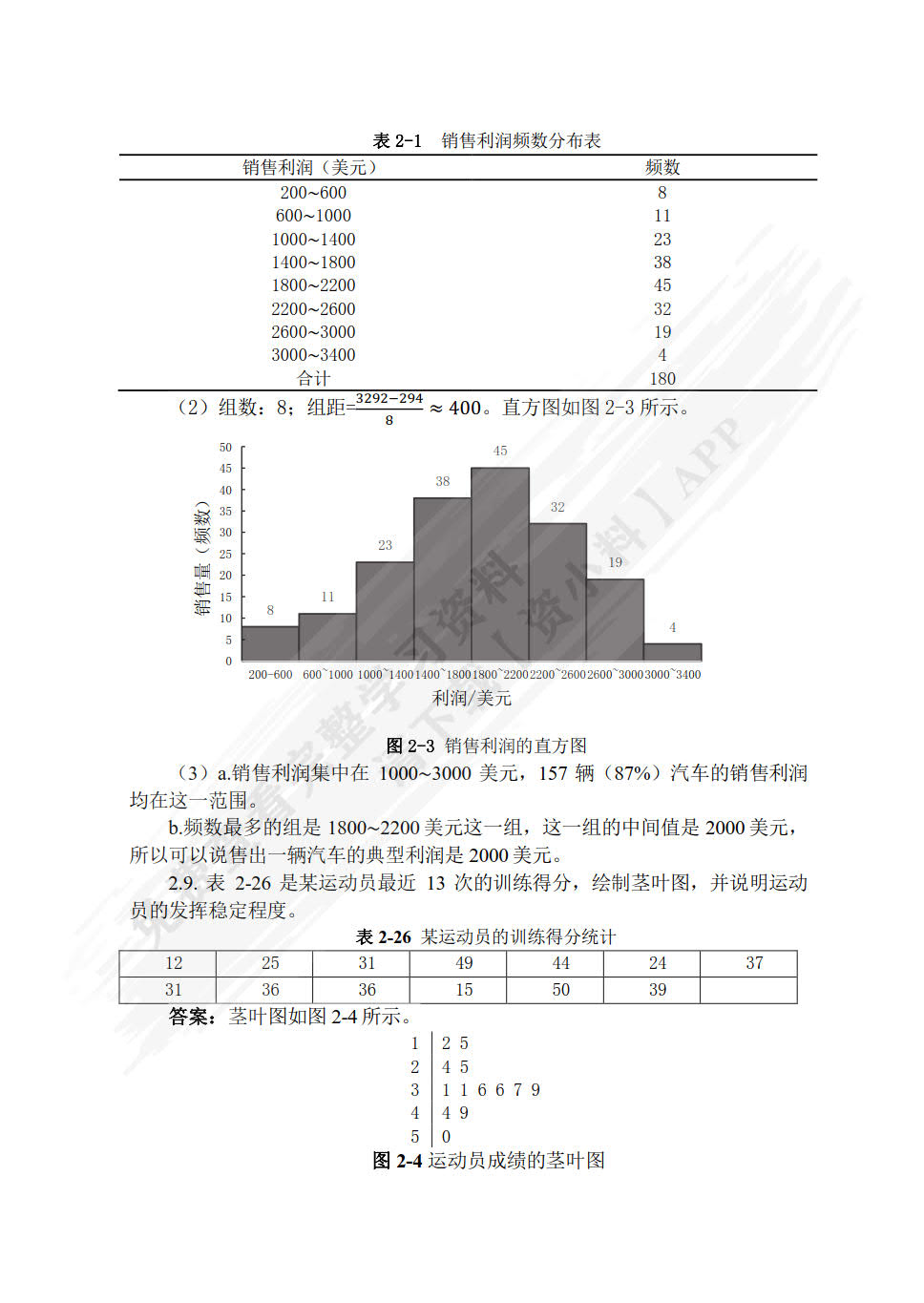 商务统计分析 第2版