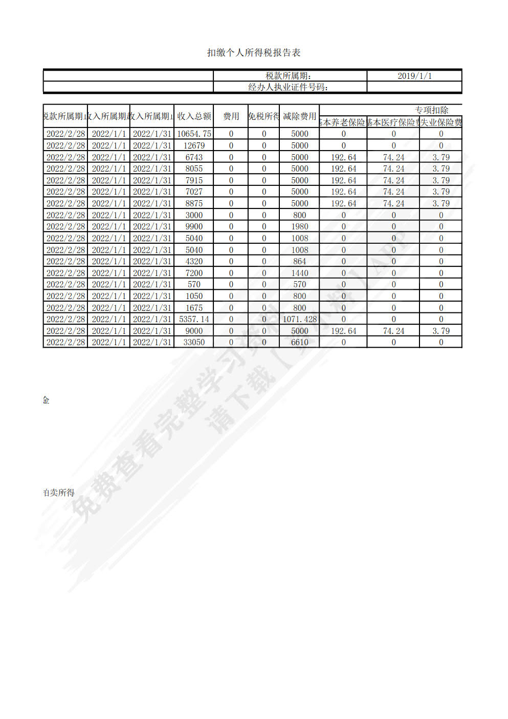 纳税实务习题与实训第四版