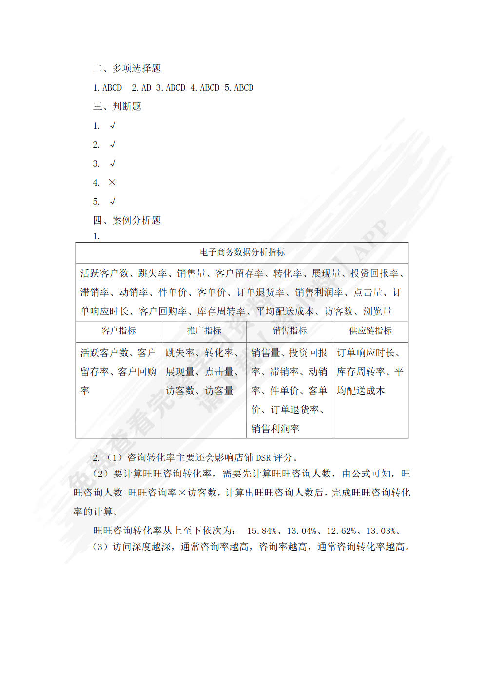 电子商务数据分析基础（第二版）