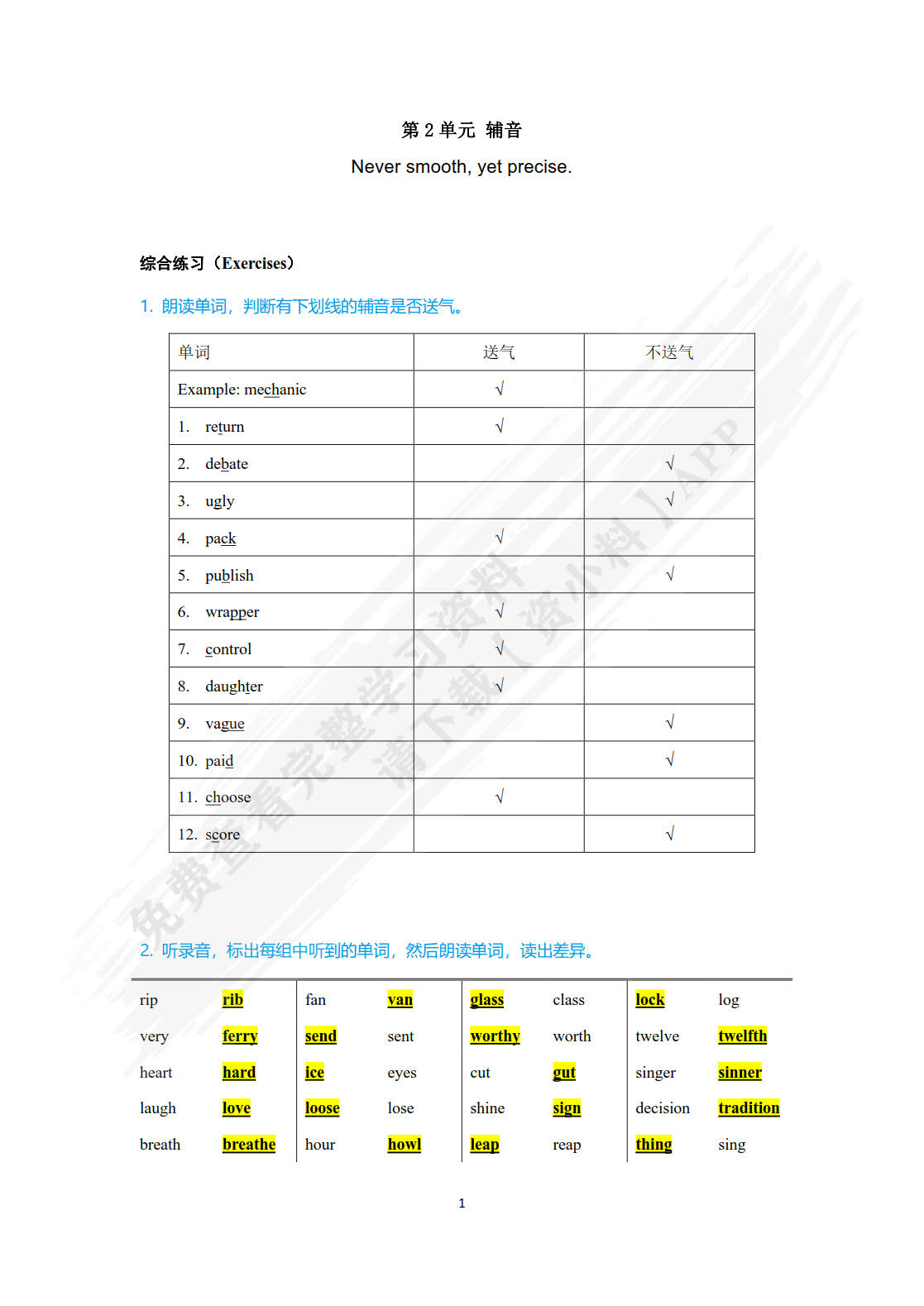 实用英语语音教程