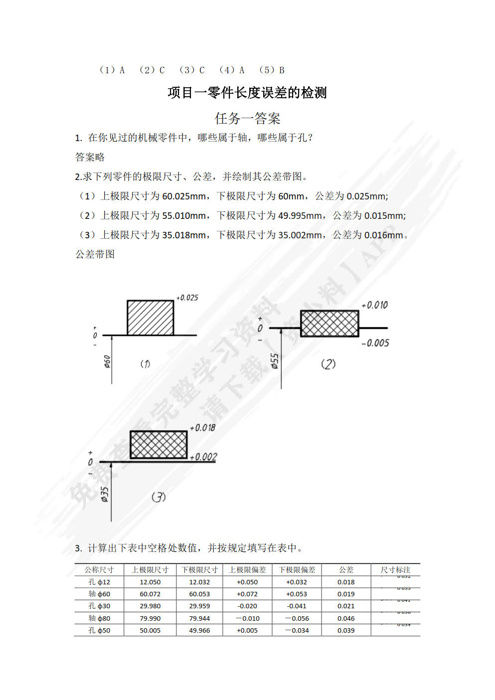 公差配合与技术测量 第2版 