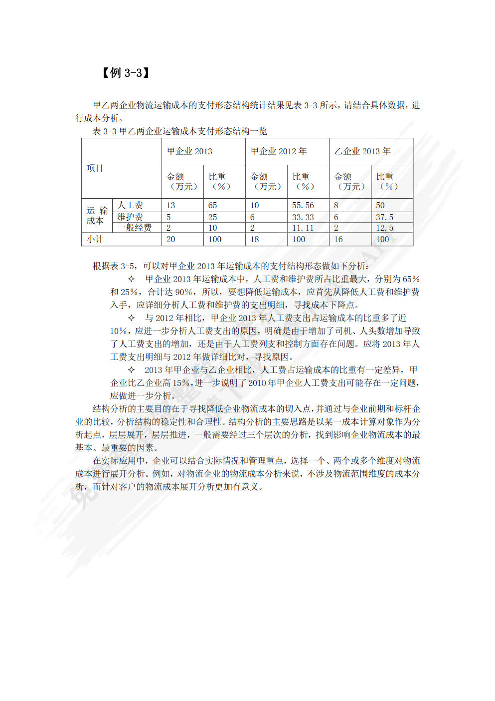 物流成本管理