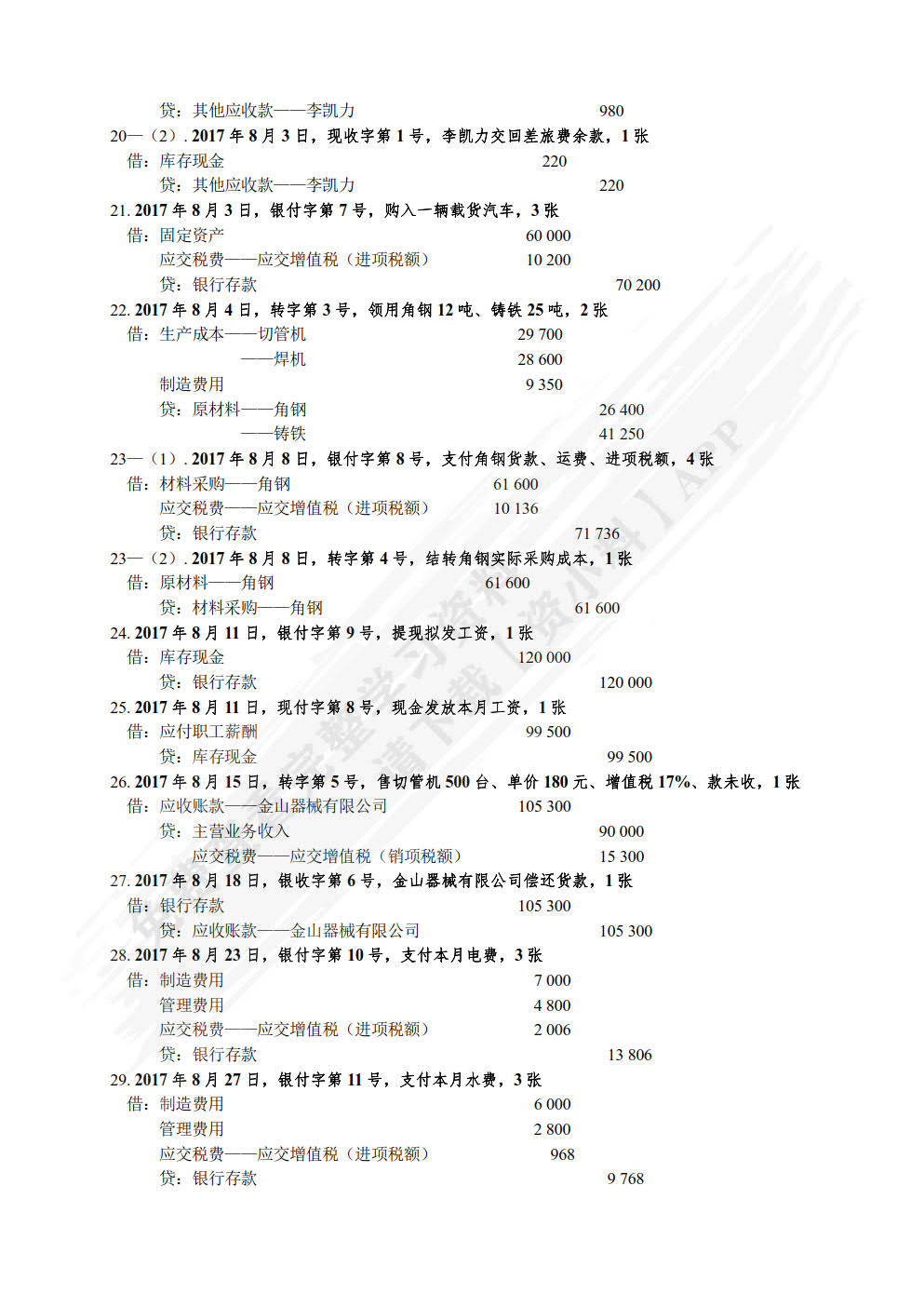 会计学原理课程实验（第四版）