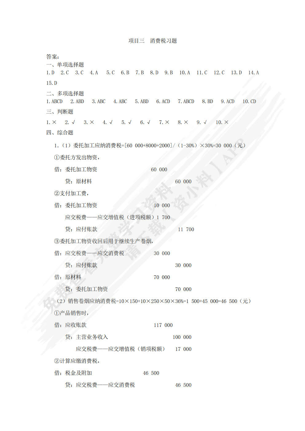 税费核算与申报（第二版）