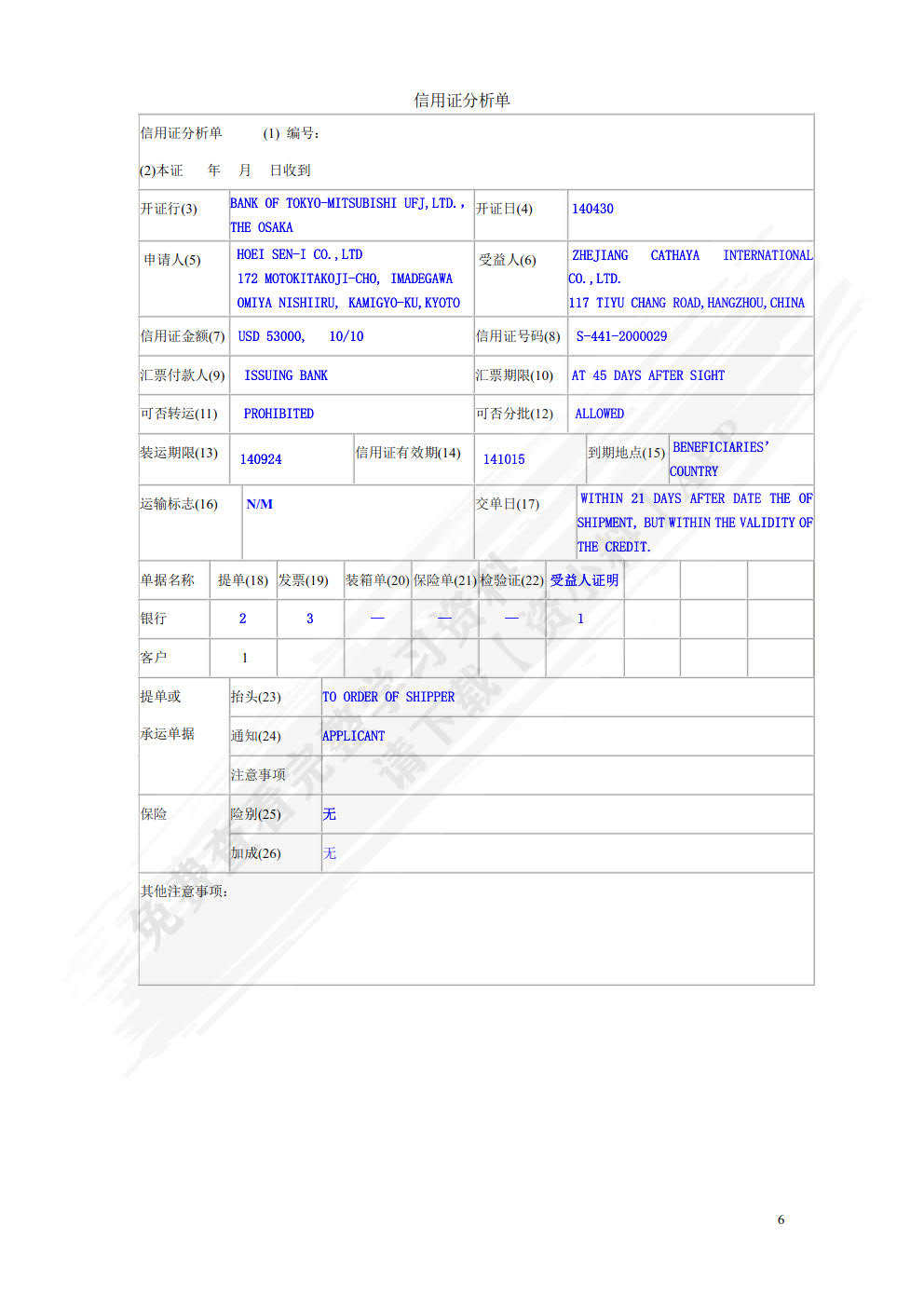 外贸单证实训教程