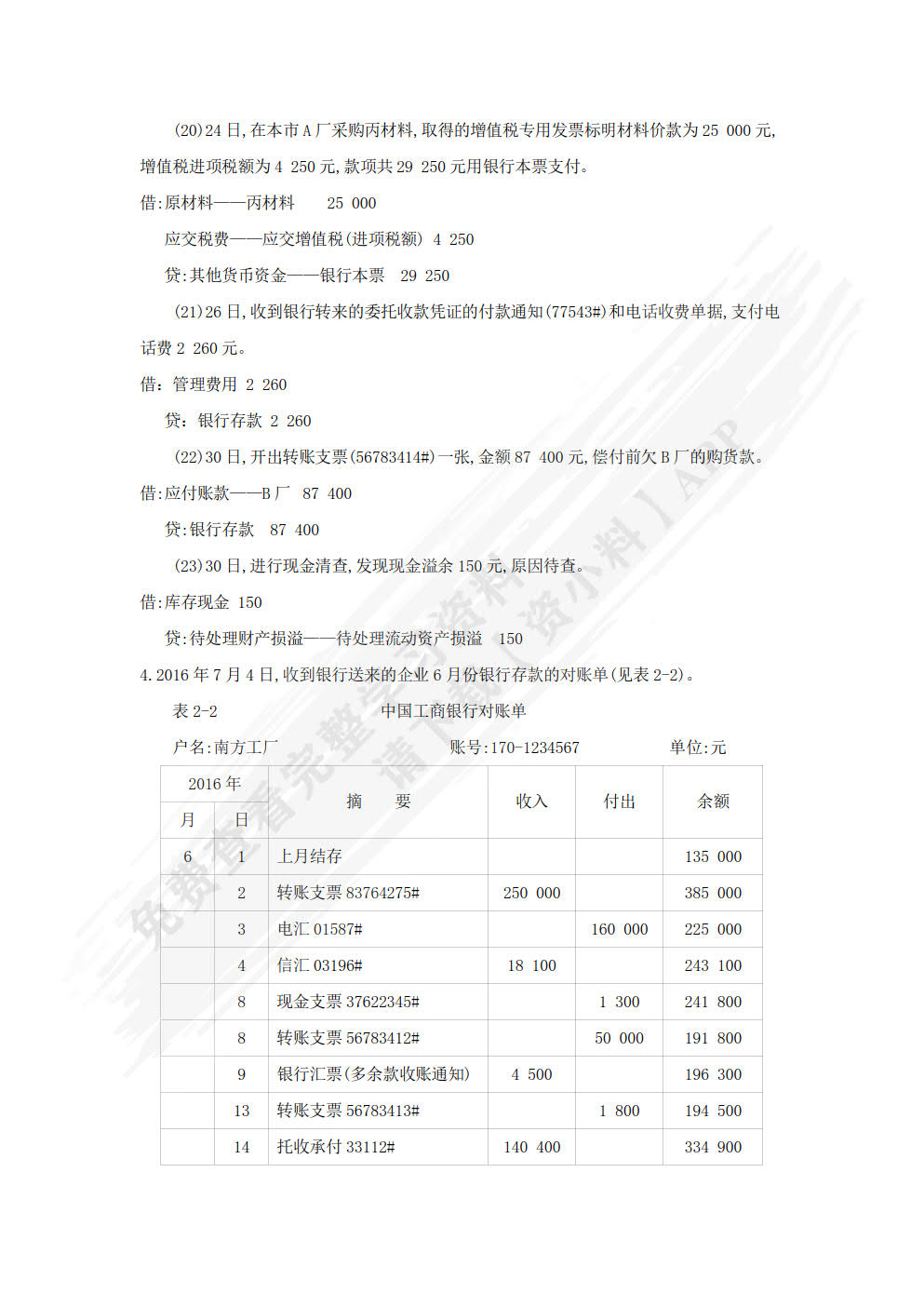 财务会计习题与实训（第八版）