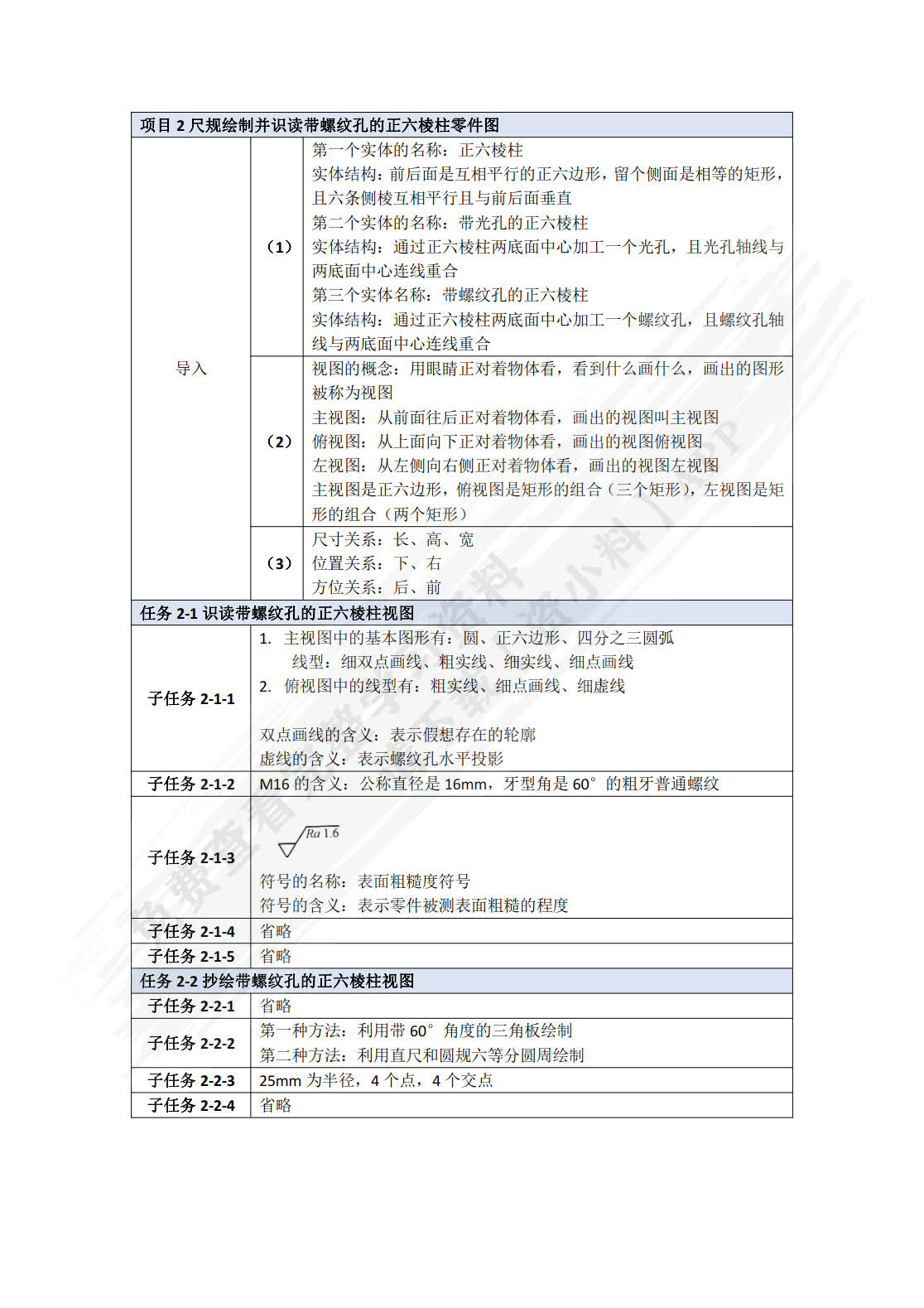 机械制图教学工作页 第2版