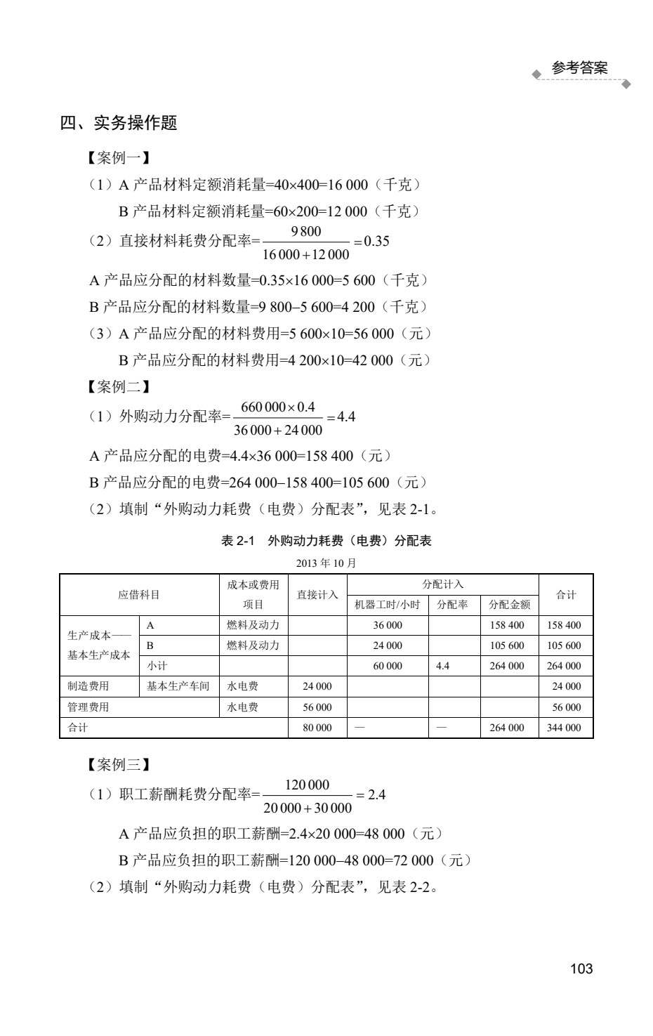 成本会计习题集（第2版）