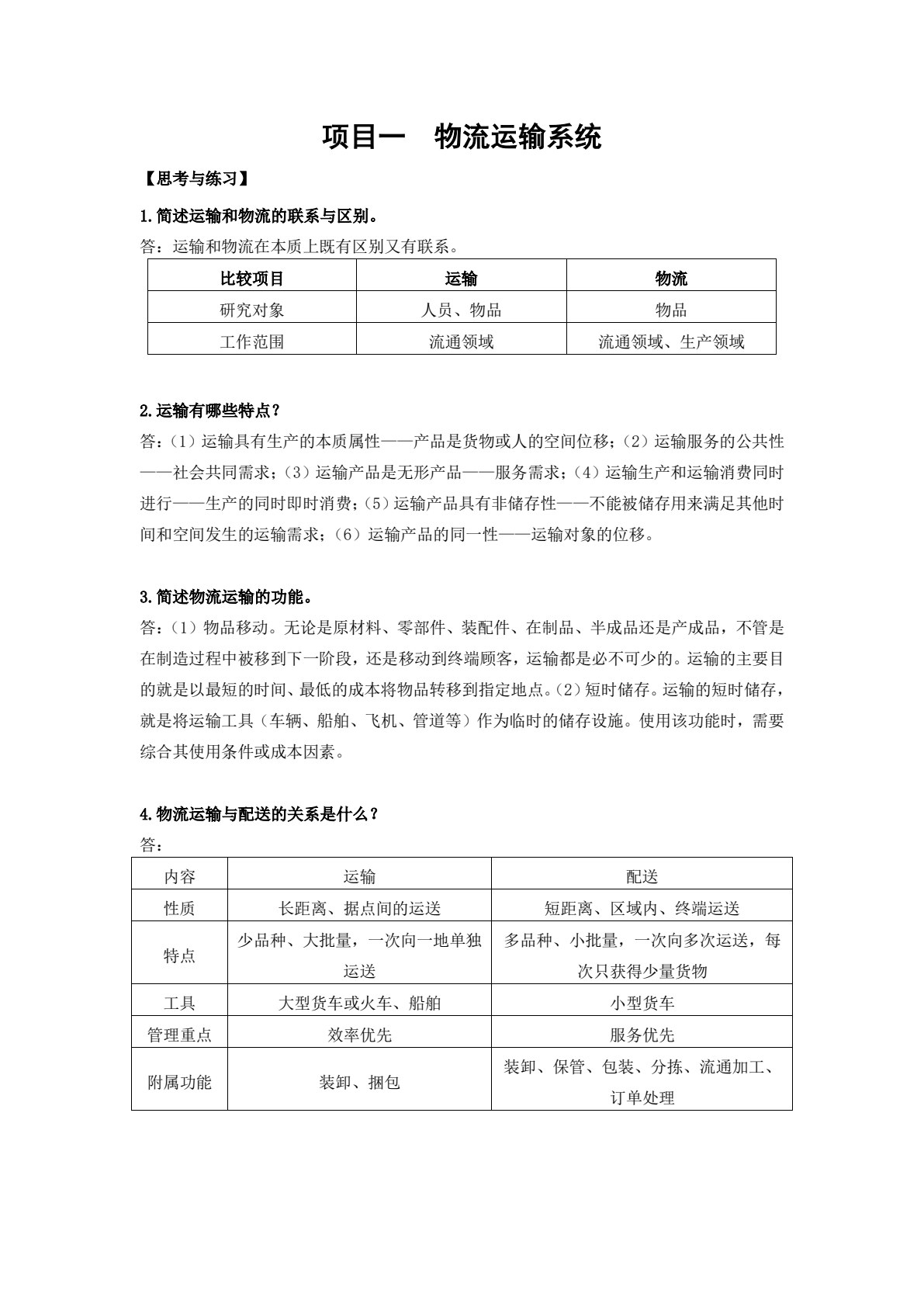 物流运输实务