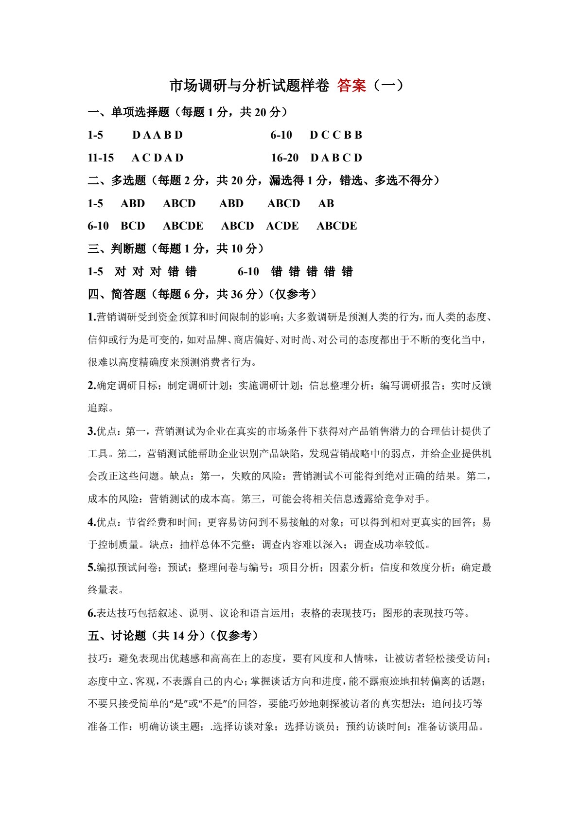 市场调研与分析（第2版）