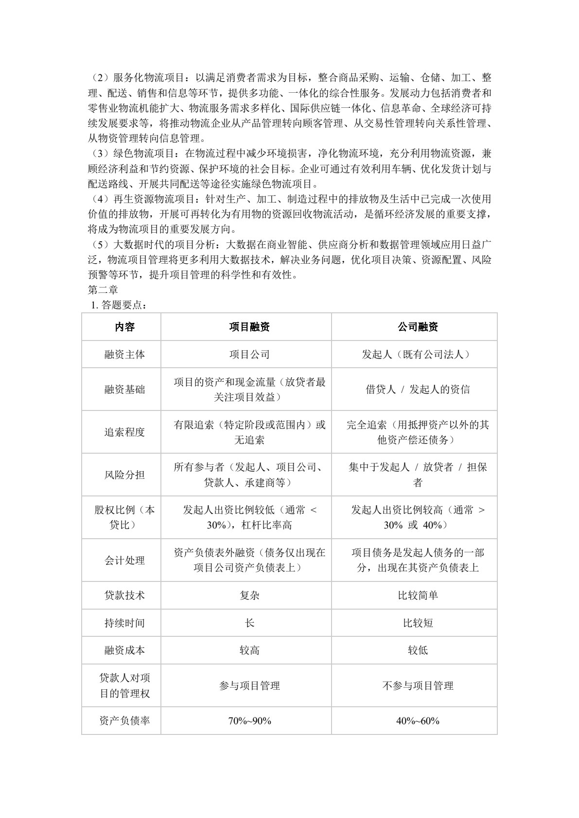 物流项目管理（第二版）