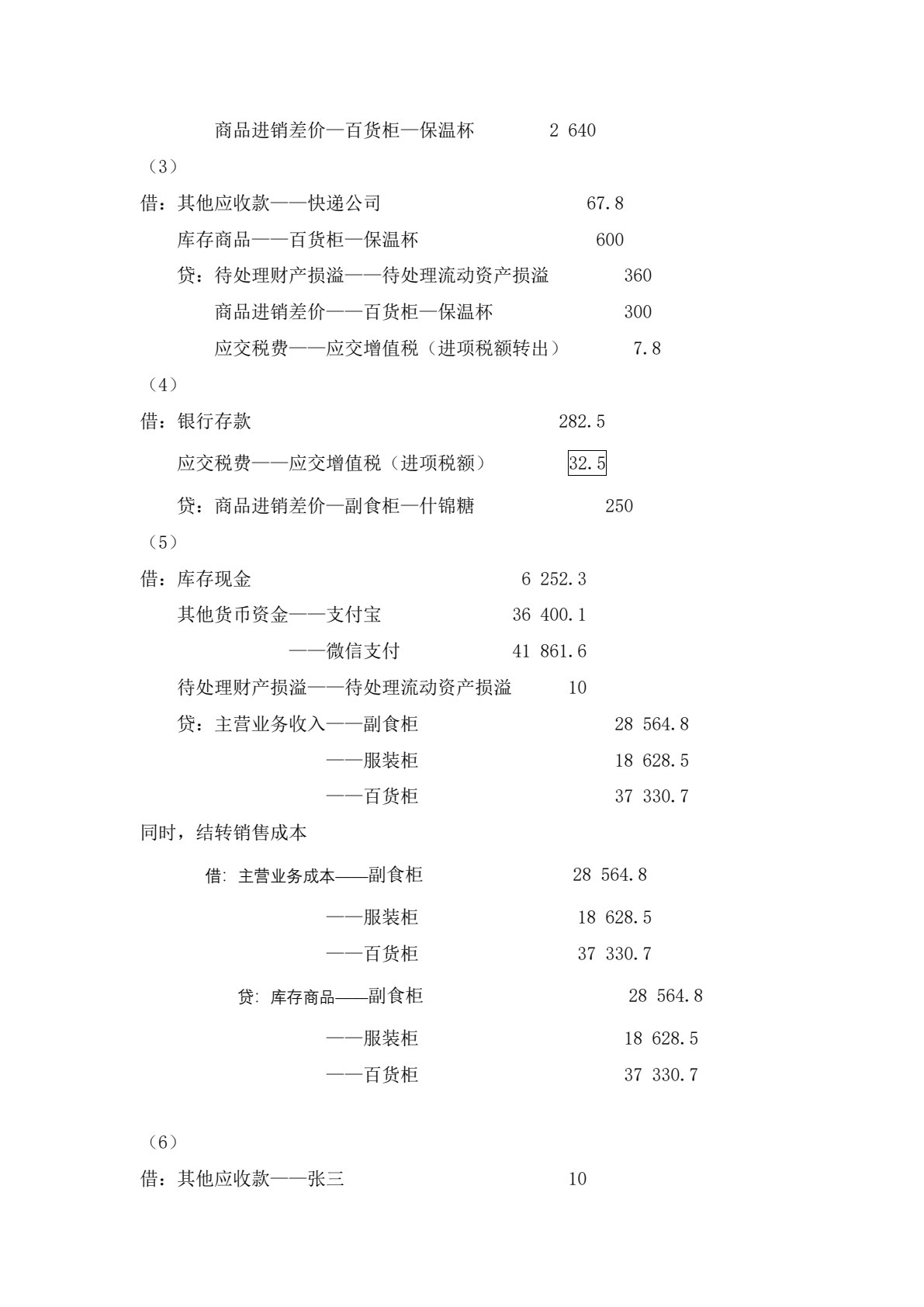 行业会计比较
