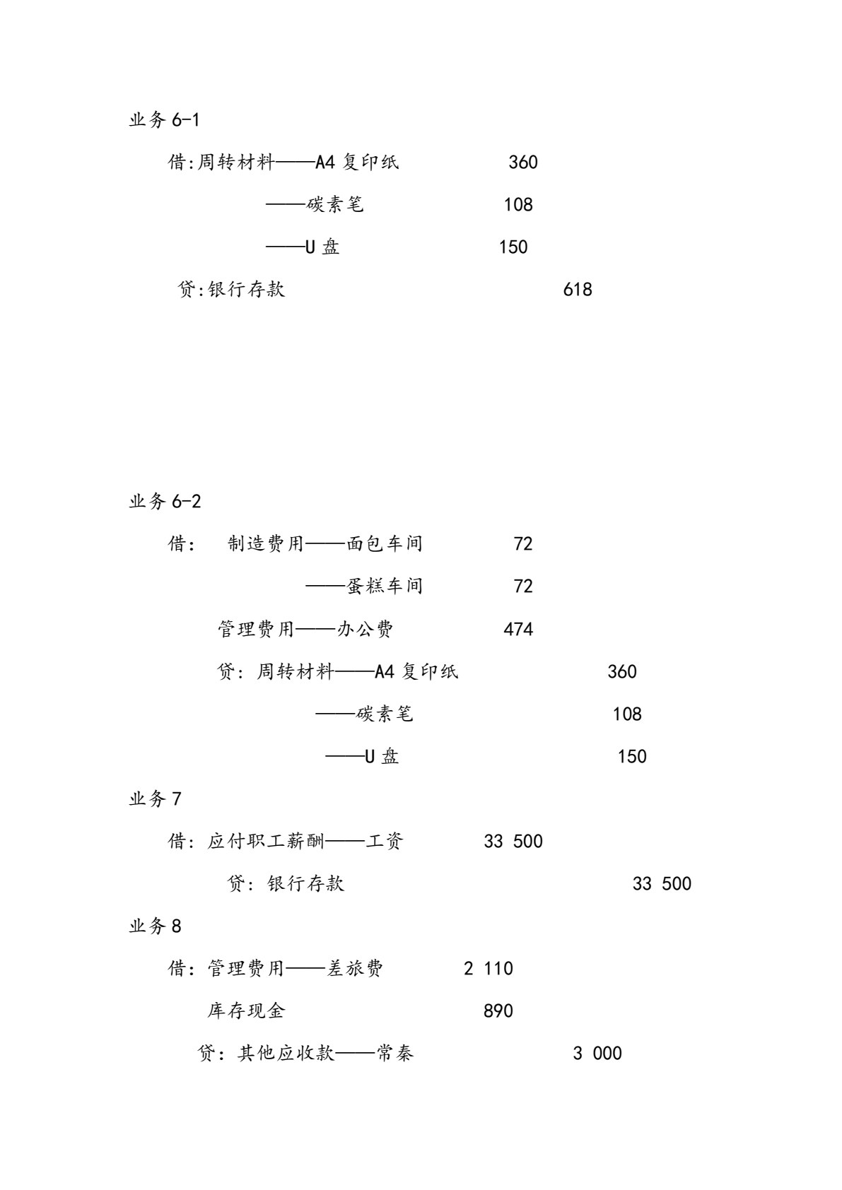 会计学综合模拟实验