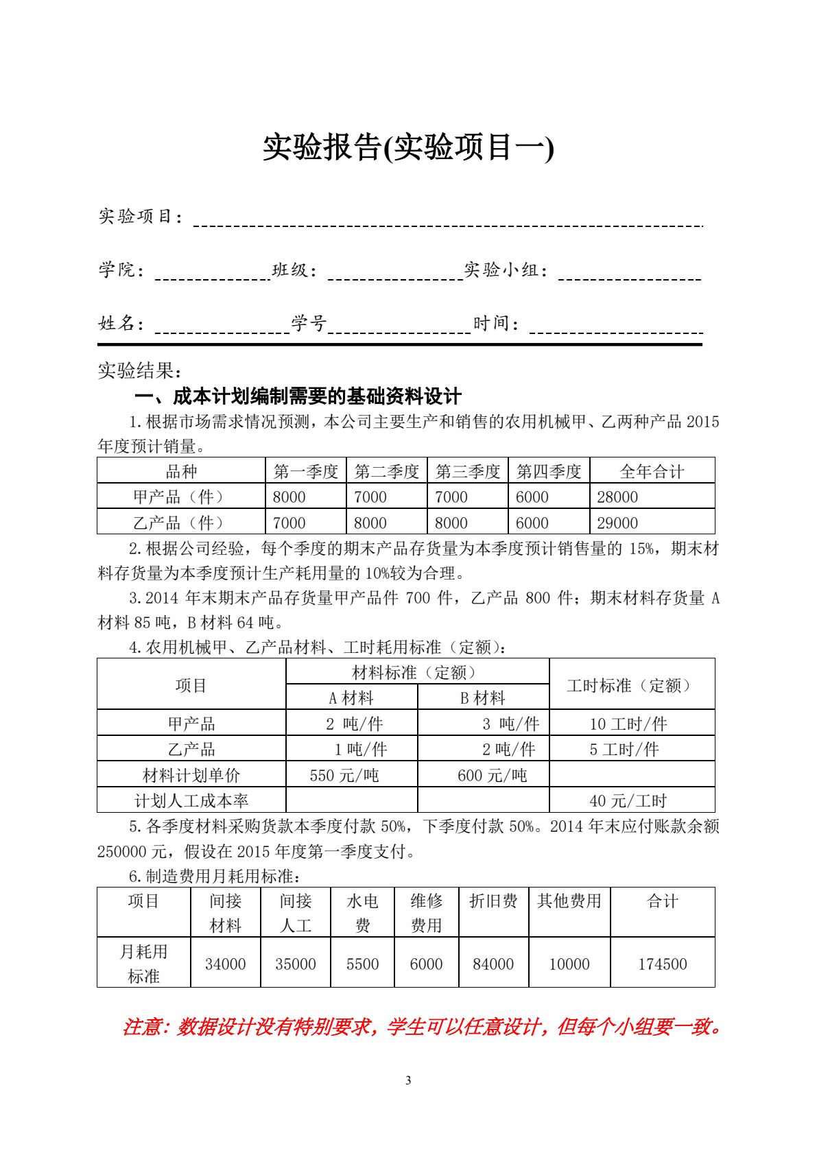 成本会计学课程实验（第二版）