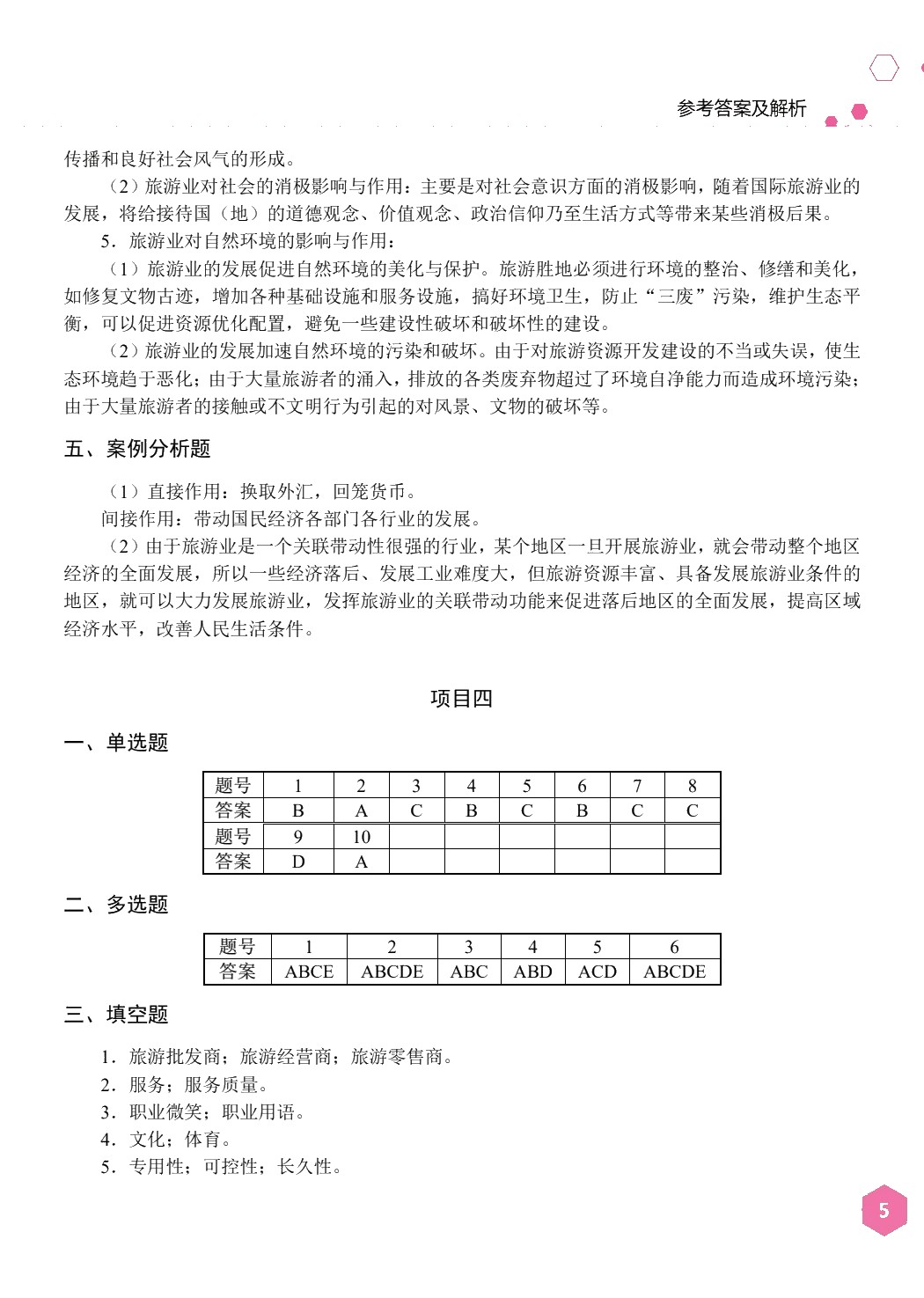 湖南省中职生对口招生考试专业课同步检测卷：旅游类