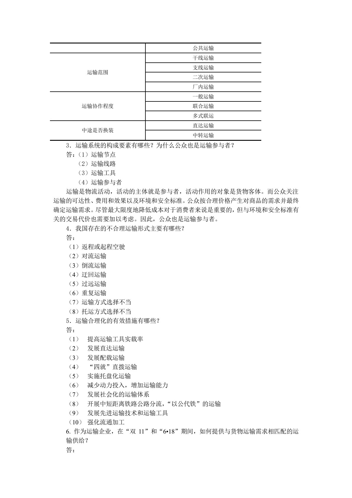 运输管理实务（第3版）