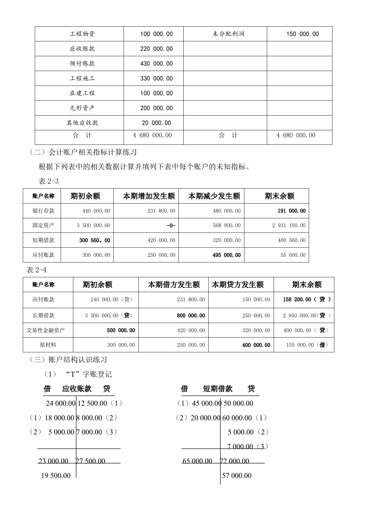 施工企业会计基础习题集（第三版）