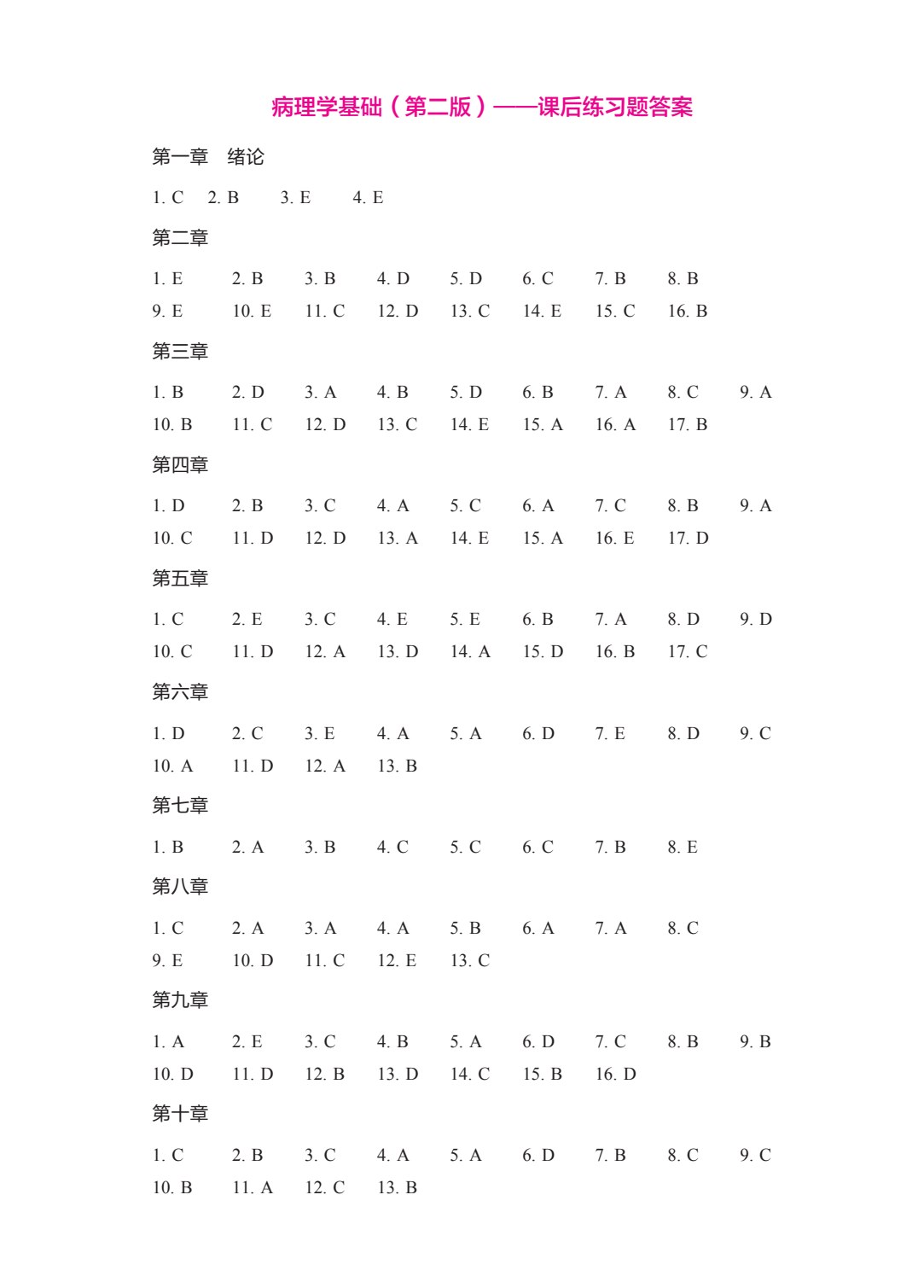 病理学基础（第二版）