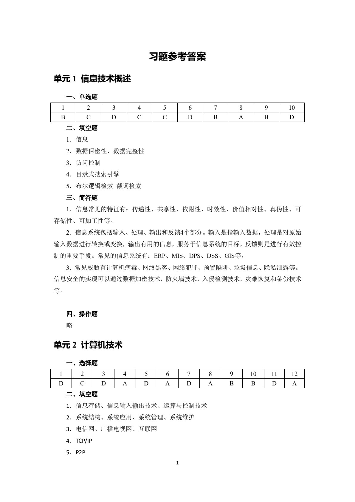 信息技术基础