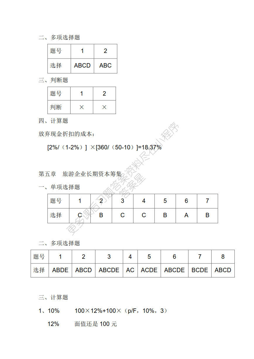 旅游财务管理理论与实务（第二版）