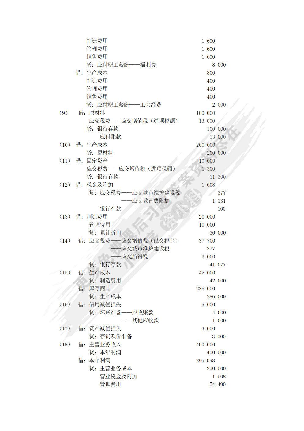 财务报表编制与分析