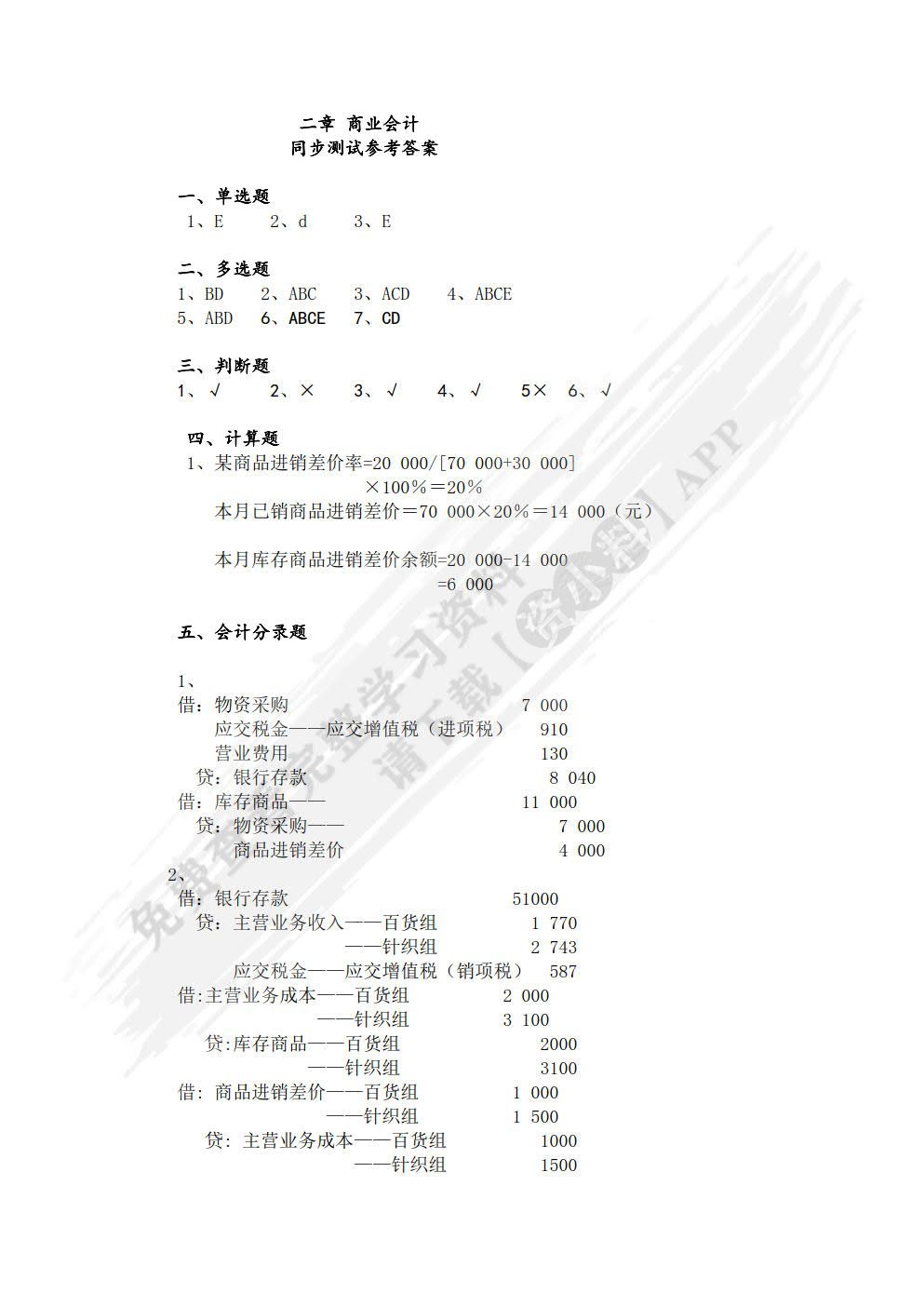 行业会计比较（第六版）