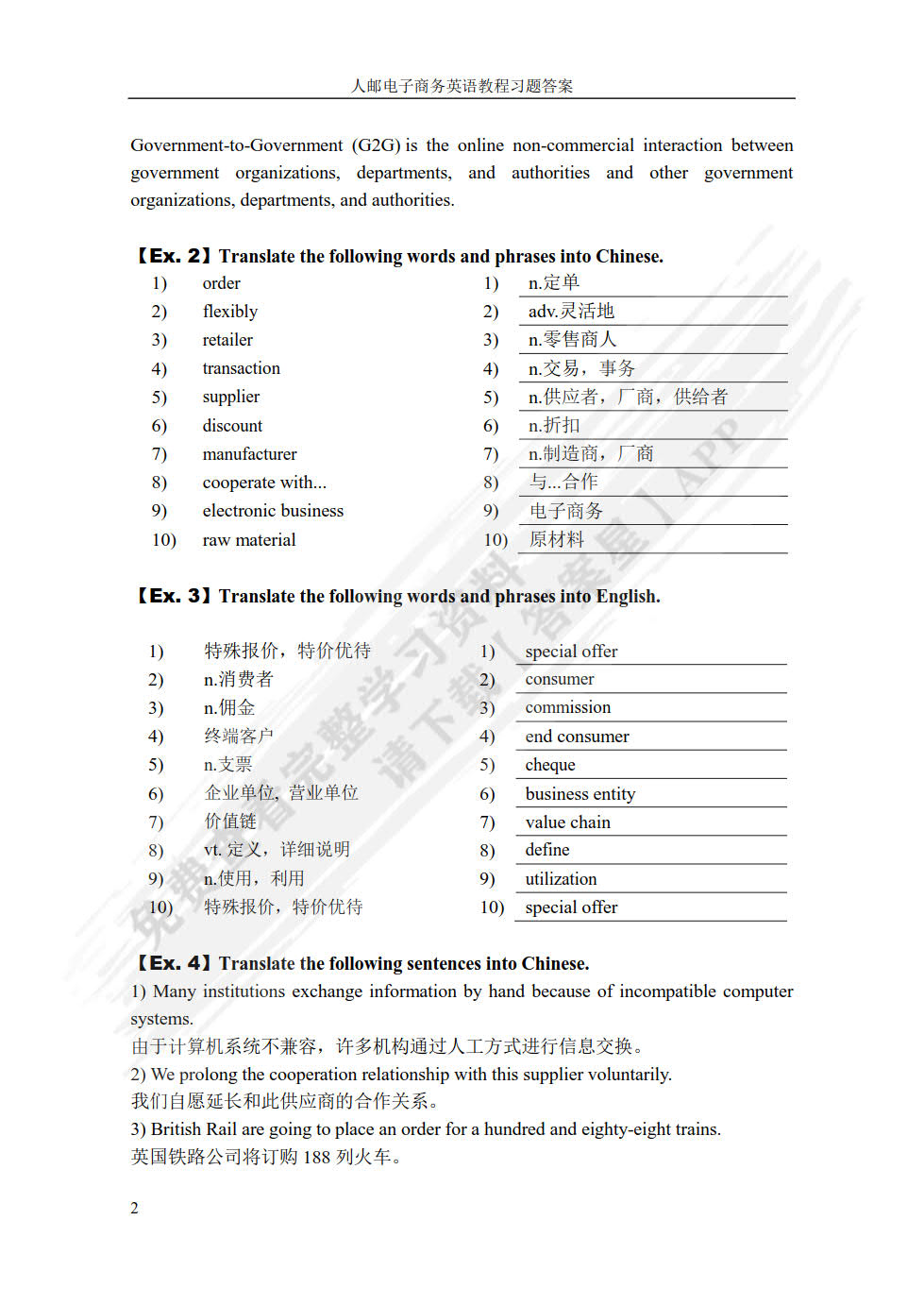 电子商务专业英语