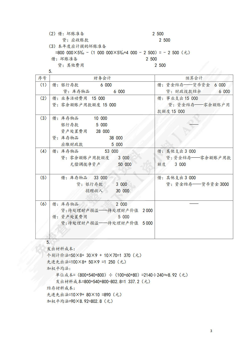 事业单位会计实务（第三版）