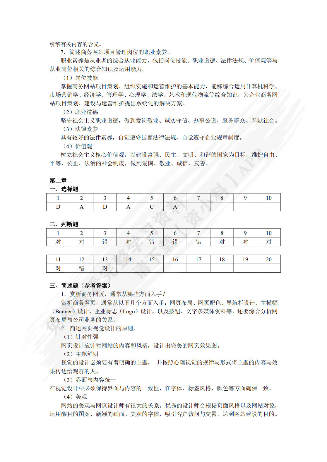 商务网页设计与制作（第2版）（微课版）