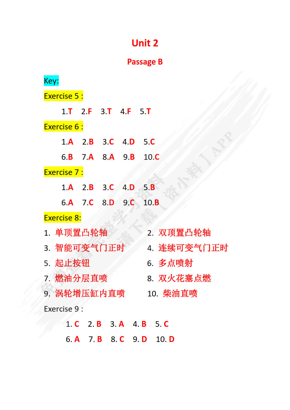 新编汽车专业英语